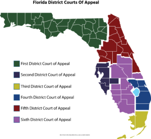 Florida - District Courts of Appeal Map 1 (with copyright)