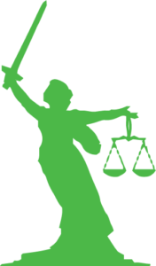 Lady Justice (Green silhoutte)