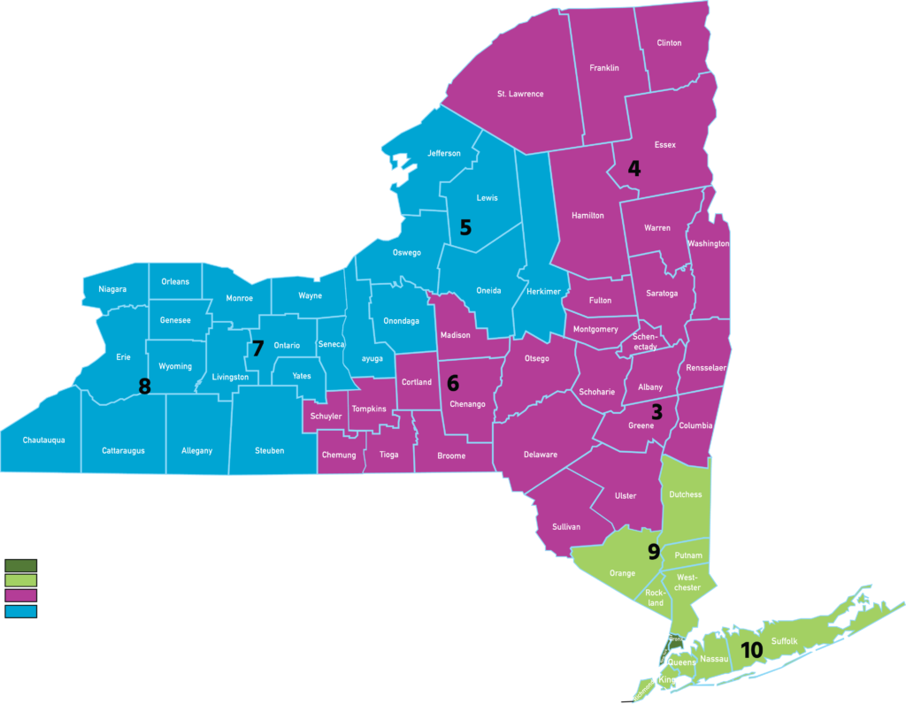 New York - Appellate Division Maps with Judicial Districts