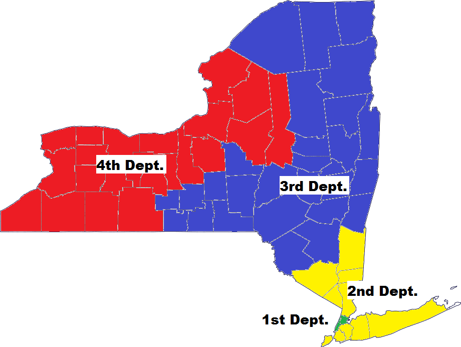 New York Appellate Divisions Map