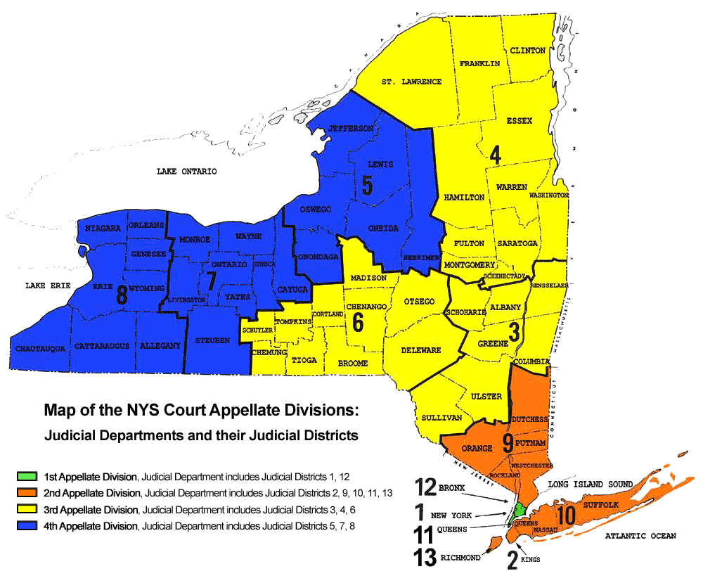 New York Appellate Division Map